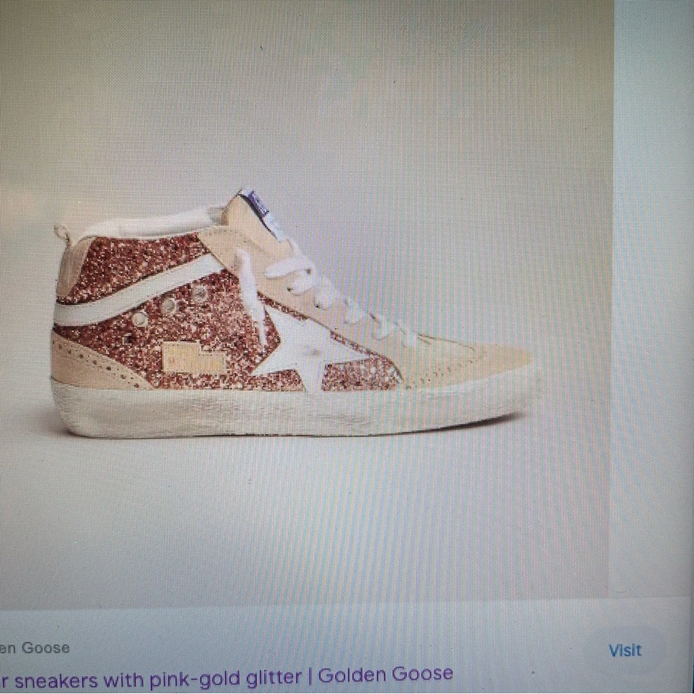 Golden Goose Glitter High-Tops in Pink and Gold